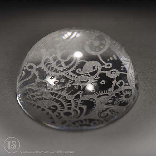 Hatter Moon Paperweight, Glass