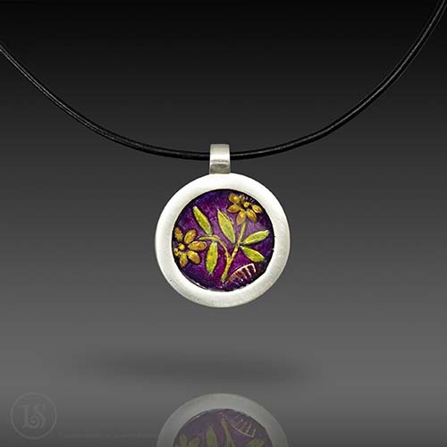 Rice Flowers Pendant, 960 sterling silver