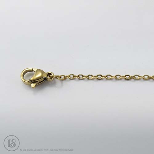 1.5mm Flat Cable Chain, Gold-Plated Stainless Steel